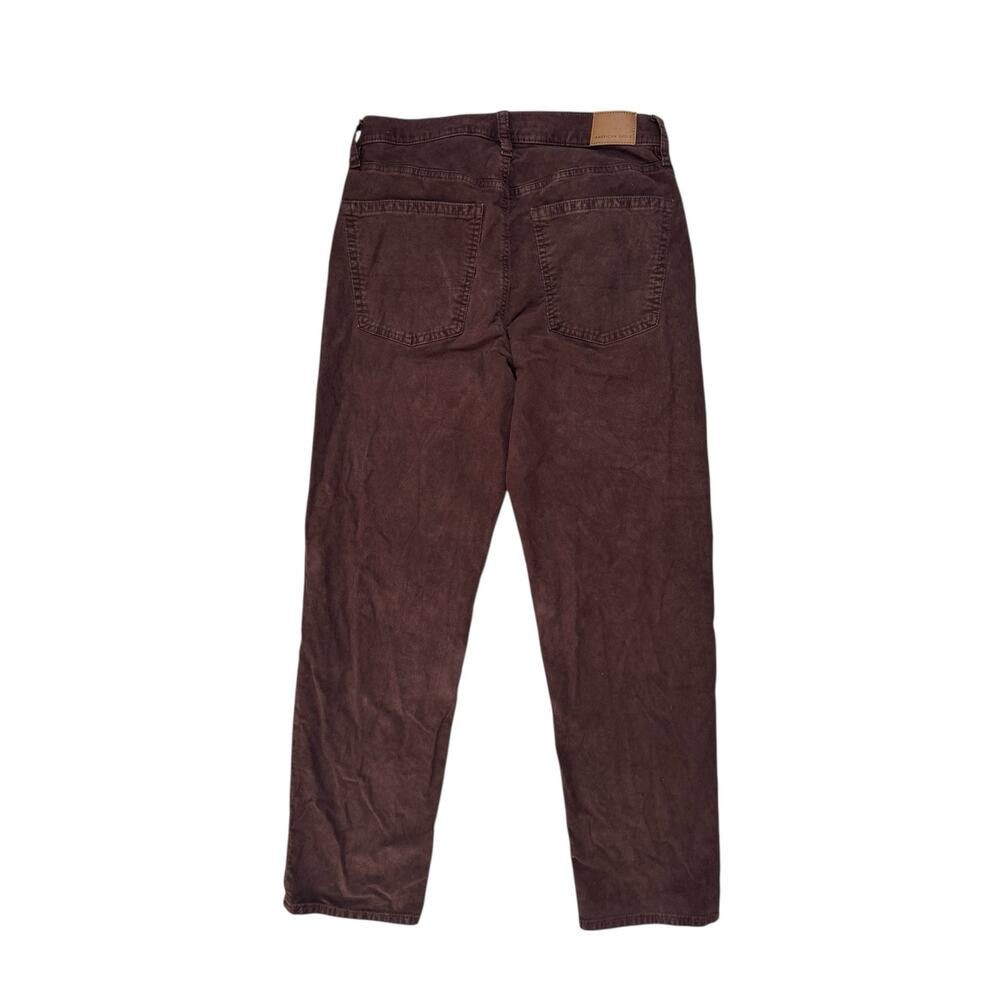 AMERICAN EAGLE 90s Straight Corduroy Pants in Dark Brown Size 6 Regular Womens - Picture 2 of 7